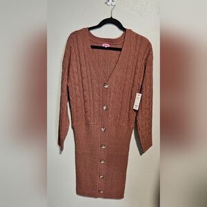 #438 Mi Ami Brown Sweater Dress NWT Size S